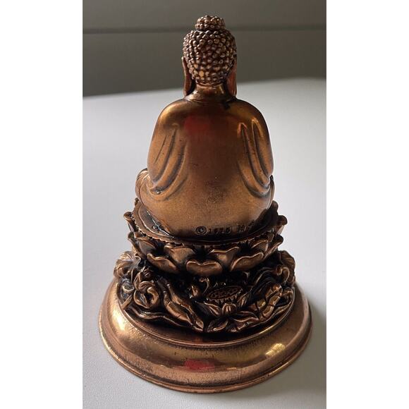 Bronze Buddha Statue Meditation 5 Inch 1995 - Picture 2 of 7